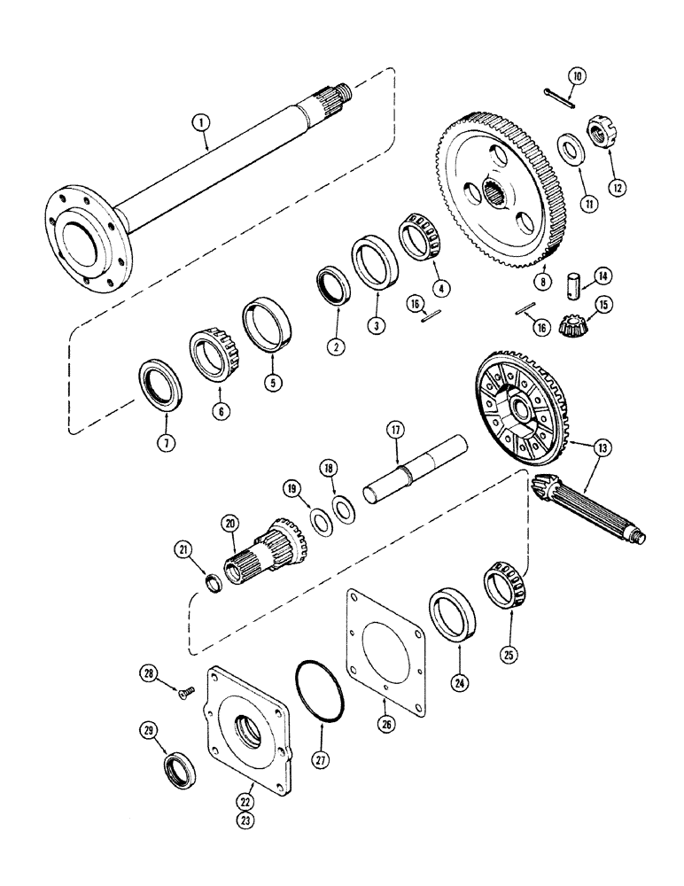 Схема запчастей Case IH M570 - (064) - DIFFERENTIAL (06) - POWER TRAIN