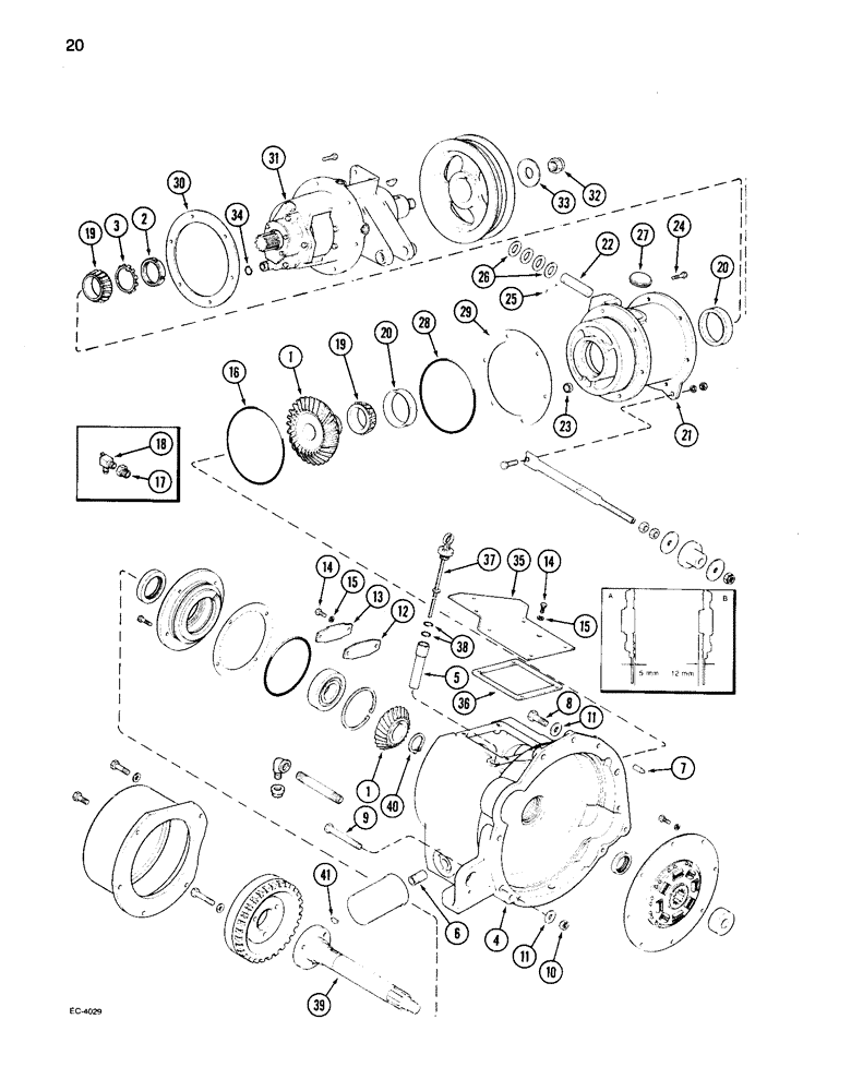 Схема запчастей Case IH 1680 - (020) - POWER TAKE-OFF DRIVE (14) - MAIN GEARBOX & DRIVE