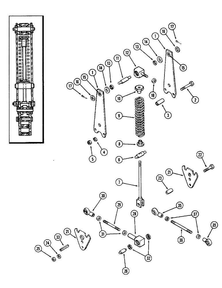 Схема запчастей Case IH 2870 - (132) - LINKAGE ASSEMBLY, USED P.I.N. 8826940 AND AFTER (05) - STEERING