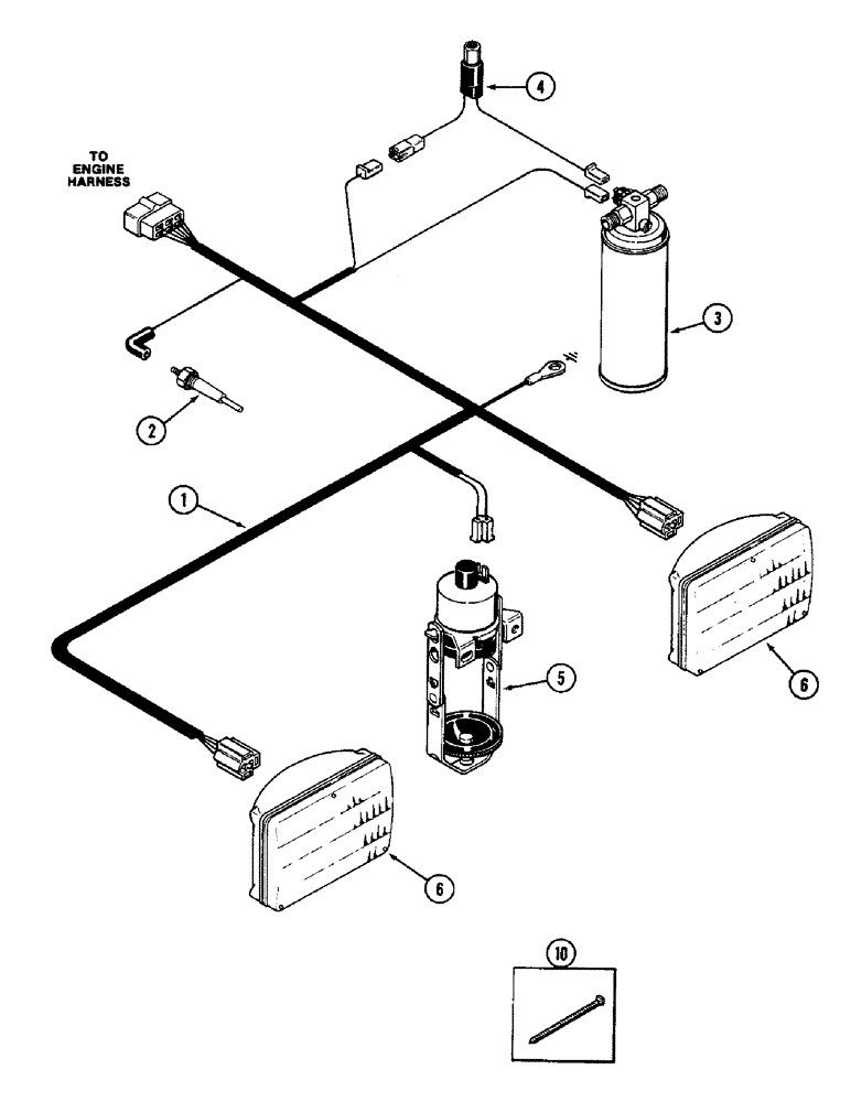 Схема запчастей Case IH 3294 - (4-072) - FORWARD COMPONENT HARNESS (04) - ELECTRICAL SYSTEMS