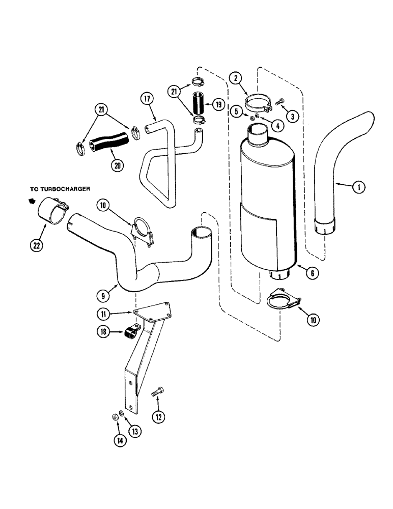 Схема запчастей Case IH 4690 - (2-024) - MUFFLER AND ASPIRATOR, 504BDTI DIESEL ENGINE (02) - ENGINE