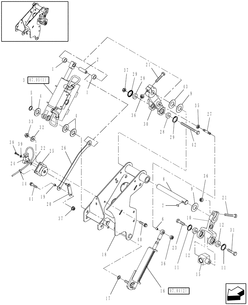 Схема запчастей Case IH WD1903 - (07.04[1]) - CONTROL, PROPULSION (07) - HYDRAULICS