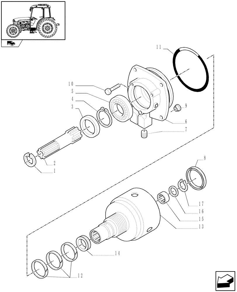 Схема запчастей Case IH FARMALL 65C - (1.28.7/02[01]) - 16X16 HYDRAULIC TRANSMISSION WITH SYNCHRO GEARS AND POWER SHUTTLE - CLUTCH COVER PLATE (VAR.330278) (03) - TRANSMISSION