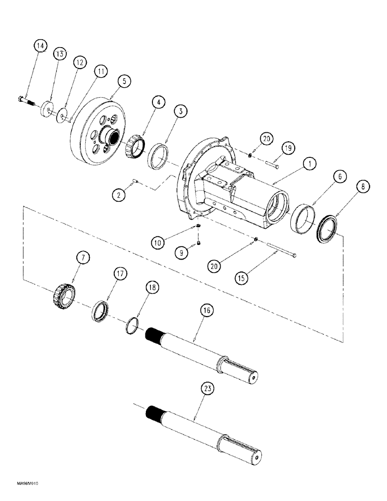 Схема запчастей Case IH 9370 QUADTRAC - (6-084) - AXLE ASSEMBLY, AXLE CARRIER (06) - POWER TRAIN