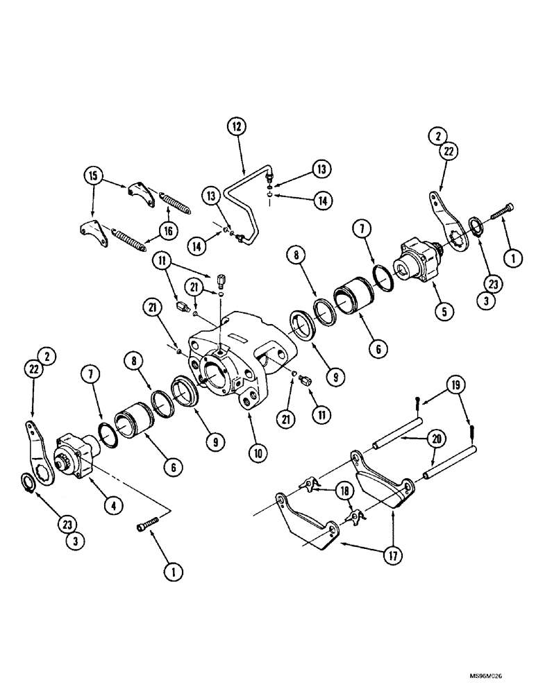 Схема запчастей Case IH 9350 - (7-10) - BRAKE CALIPER ASSEMBLY (07) - BRAKES