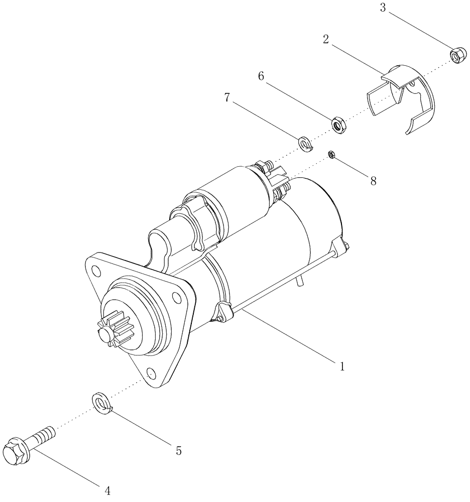 Схема запчастей Case IH 2388 - (04-39A) - STARTER ASSY - MOUNTING - ASN JJC0274450 (06) - ELECTRICAL