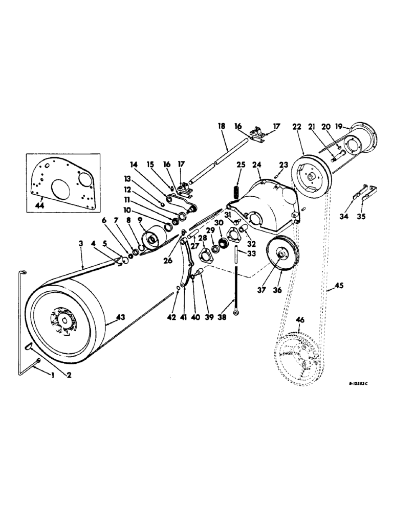 Схема запчастей Case IH 303 - (137) - SEPARATOR AND PROPULSION JACKSHAFT DRIVE (72) - SEPARATION