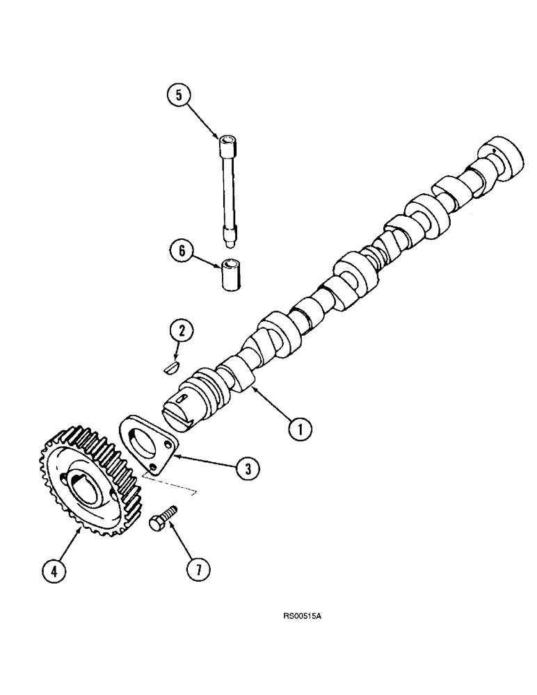 Схема запчастей Case IH 1680 - (2-34) - CAMSHAFT, DTI-466C DIESEL ENGINE (01) - ENGINE