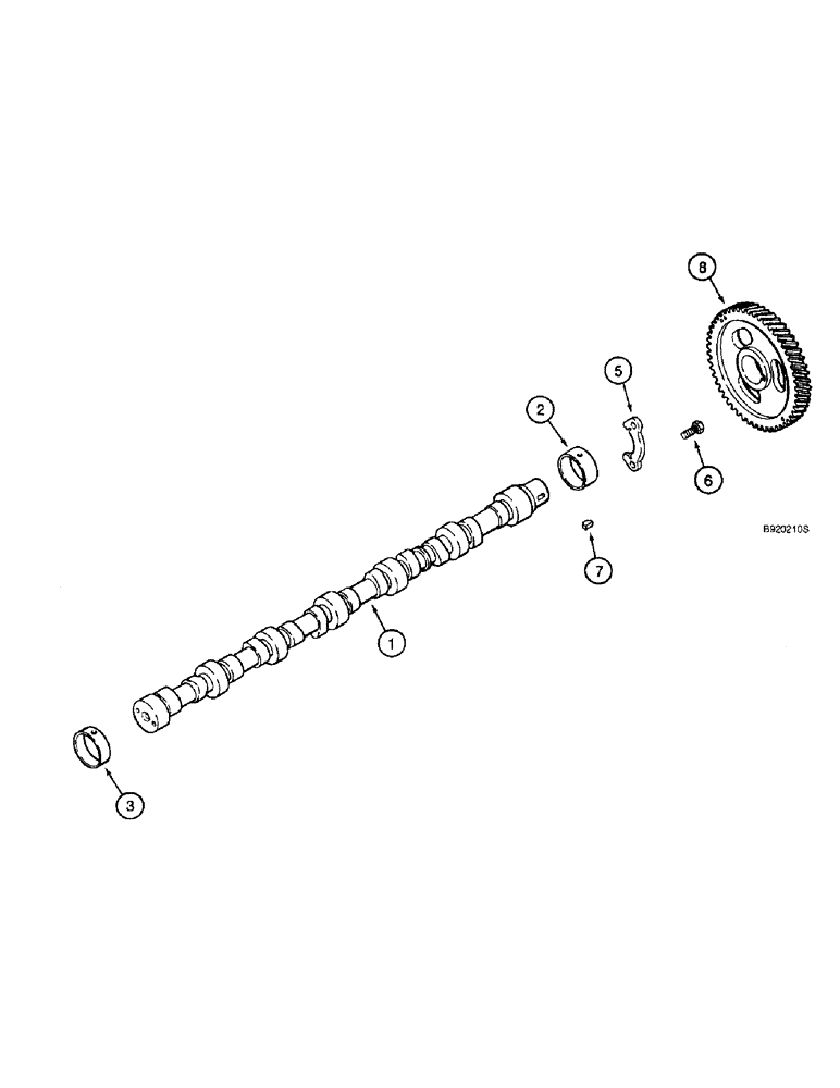 Схема запчастей Case IH 2144 - (2-39A) - CAMSHAFT, 6TA-590 EMISSIONS CERTIFIED ENGINE, COMBINE S/N JJC0173150 AND AFTER (01) - ENGINE