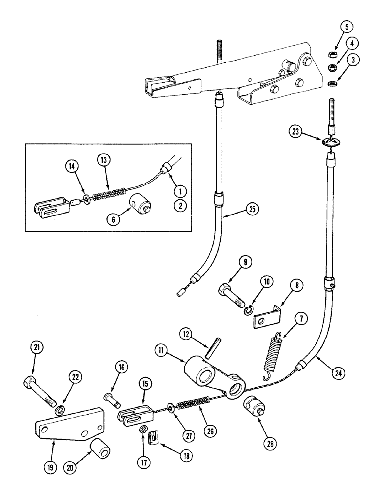 Схема запчастей Case IH 1594 - (7-252) - HAND BRAKE LINKAGE (07) - BRAKES