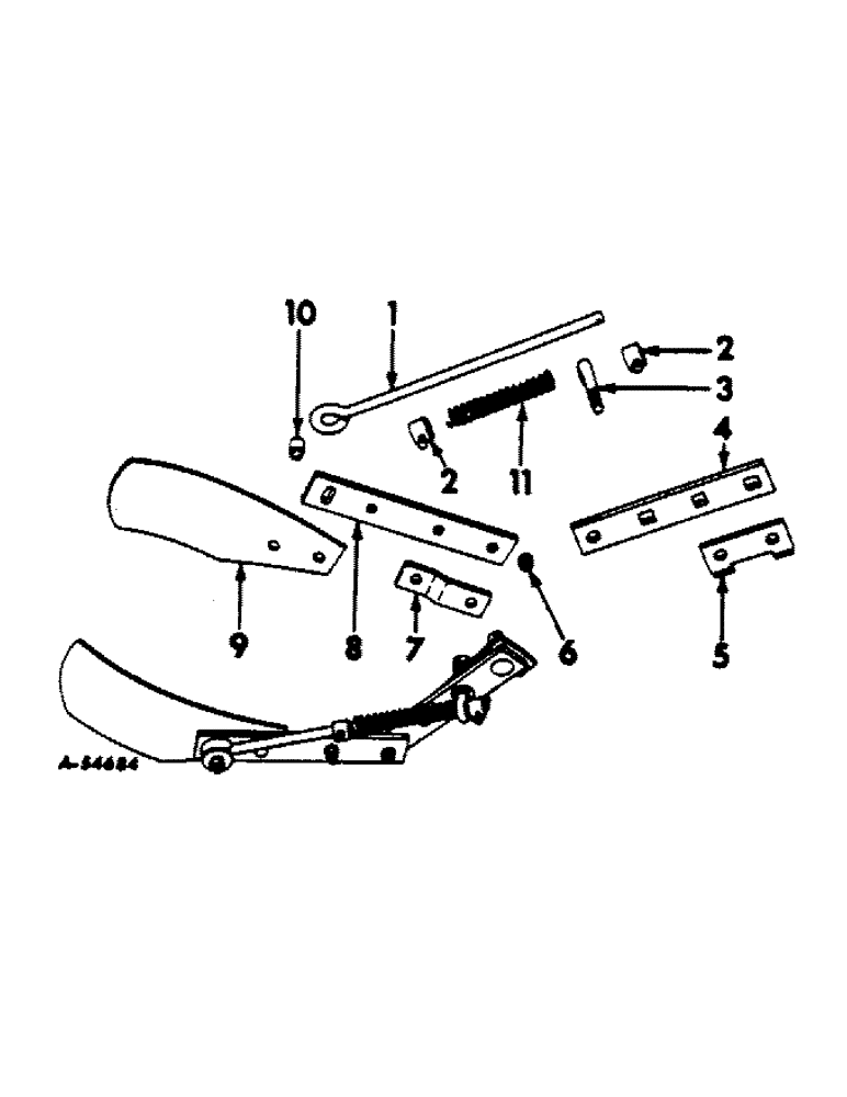 Схема запчастей Case IH 184 - (H-14) - SPRING LOADED WIDE BLADE COVERER 