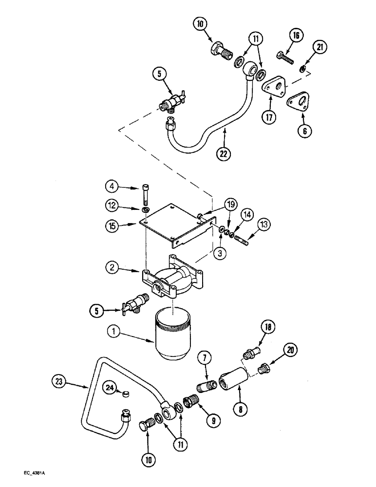 Схема запчастей Case IH 3220 - (2-020) - COOLANT FILTER (02) - ENGINE