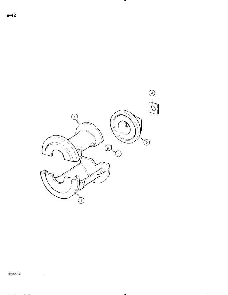 Схема запчастей Case IH 370 - (9-42) - FURROW FILLER USED WITH DISK BLADE SPACING SPOOL WITH ROUND CENTER HOLE (09) - CHASSIS/ATTACHMENTS