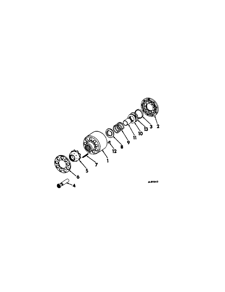 Схема запчастей Case IH HYDRO 100 - (07-25) - DRIVE TRAIN, PUMP CYLINDER BLOCK KIT, 966 AND 1066 HYDROSTATIC DRIVE AND HYDRO 100 TRACTORS (04) - Drive Train