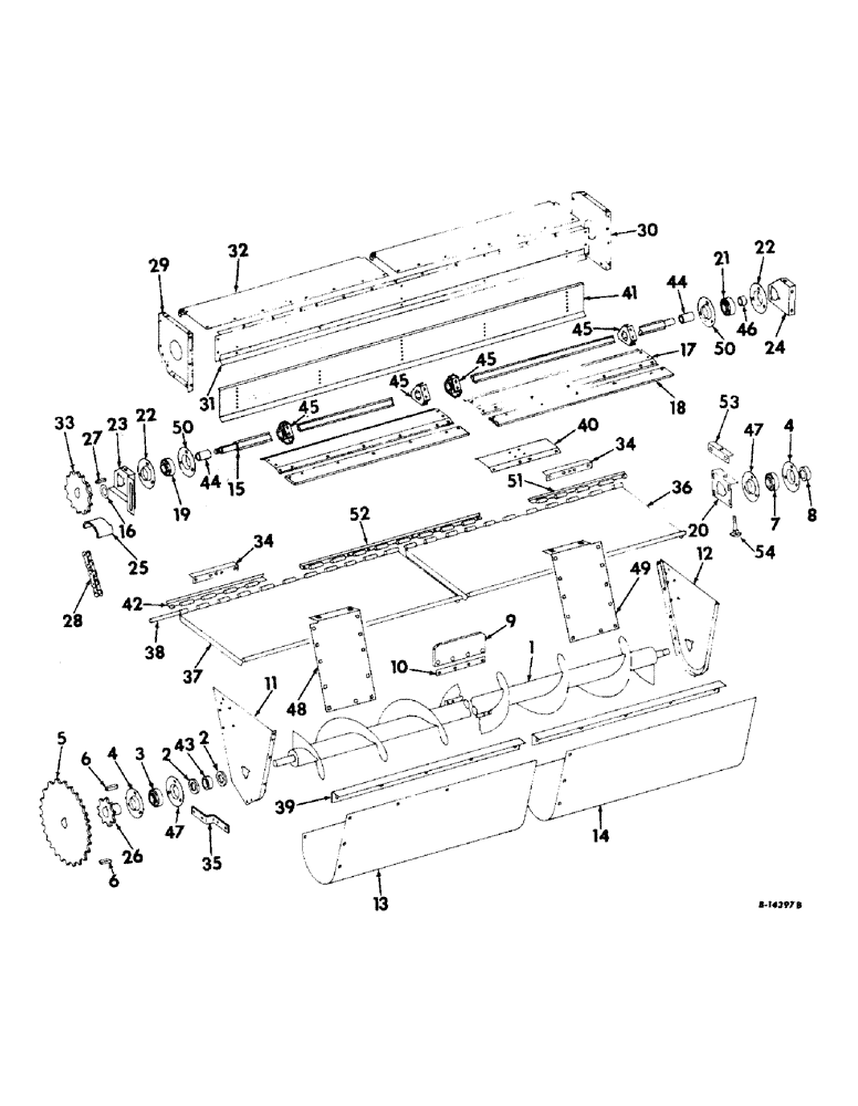 Схема запчастей Case IH 328WN - (E-06) - AUGER, BEATER AND DRIVE (58) - ATTACHMENTS/HEADERS