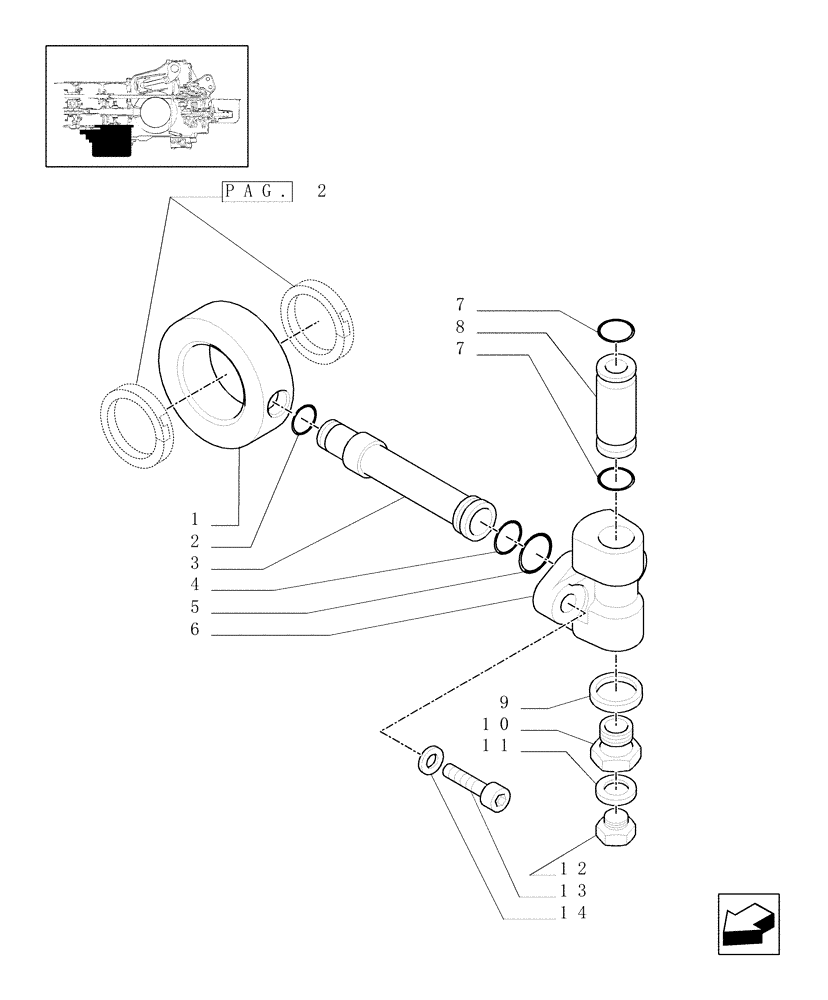 Схема запчастей Case IH JX1075C - (1.33.1/01[03]) - (VAR.006-307) 4WD ELECTRO-HYDRAULIC COUPLING - DELIVERY MANIFOLD PTO (04) - FRONT AXLE & STEERING