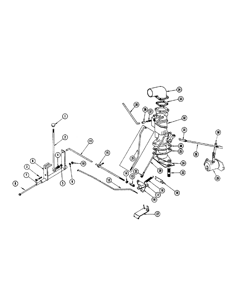 Схема запчастей Case IH 960 - (236) - THROTTLE CONTROL LINKAGE, SPARK IGNITION ENGINES (10) - ENGINE