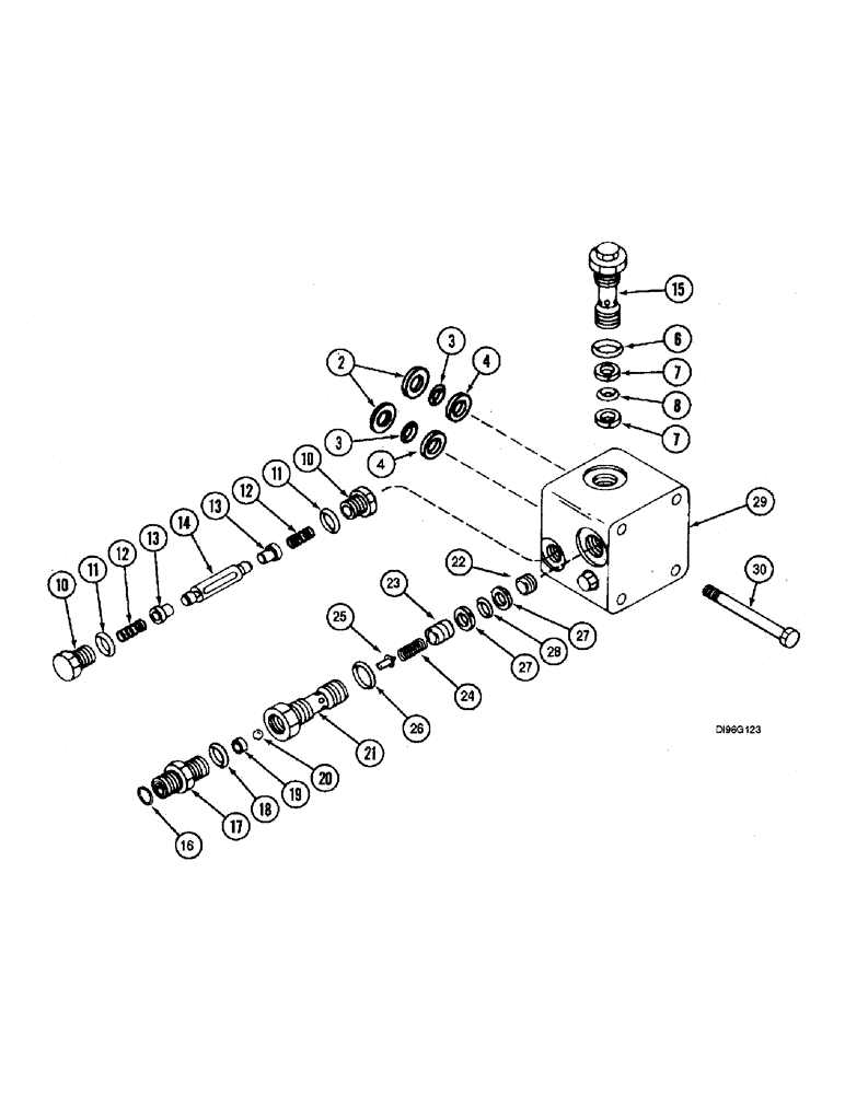 Схема запчастей Case IH 2166 - (6-35A) - HYDROSTATIC MOTOR ASSEMBLY, RELIEF VALVE BLOCK, SINGLE SPEED, COMBINE P.I.N. JJC0182025 & AFTER (03) - POWER TRAIN