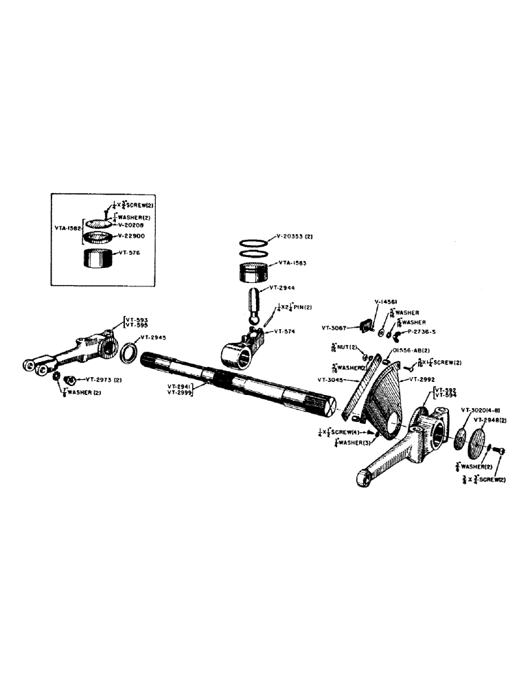 Схема запчастей Case IH VA-SERIES - (136) - EAGLE HITCH ROCKSHAFT, PISTON AND LIFT ARMS, VAC, VA, VAO, VAH (06) - POWER TRAIN