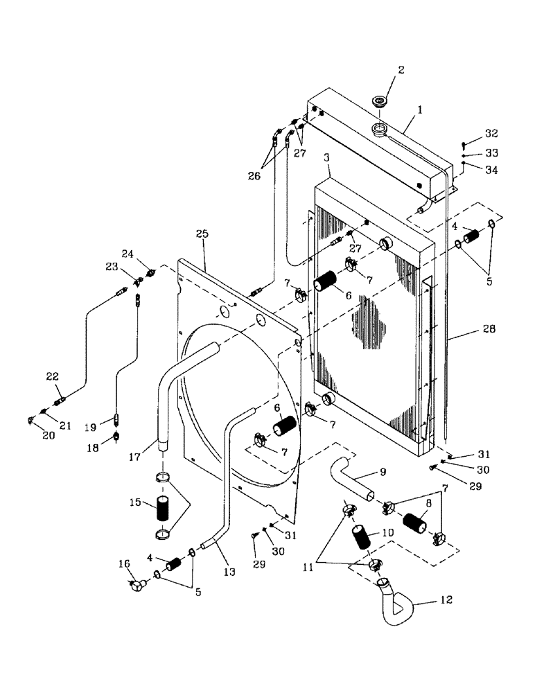 Схема запчастей Case IH AUSTOFT - (C03-01) - WATER RADIATOR Engine & Engine Attachments