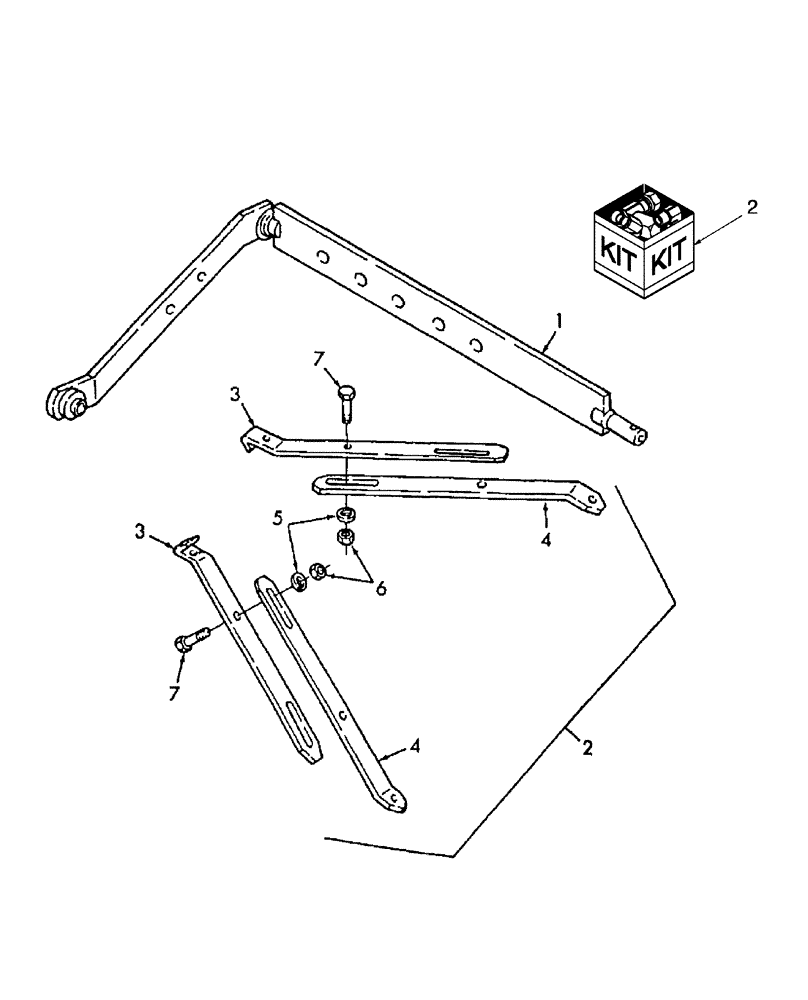 Схема запчастей Case IH D25 - (05L01) - DRAWBAR KITS (07) - HYDRAULIC SYSTEMS