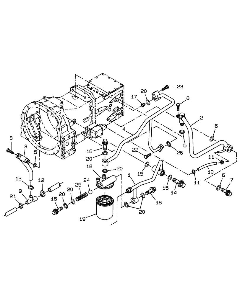 Схема запчастей Case IH DX35 - (07.11) - HYDRAULIC PIPING W/HST (07) - HYDRAULIC SYSTEM