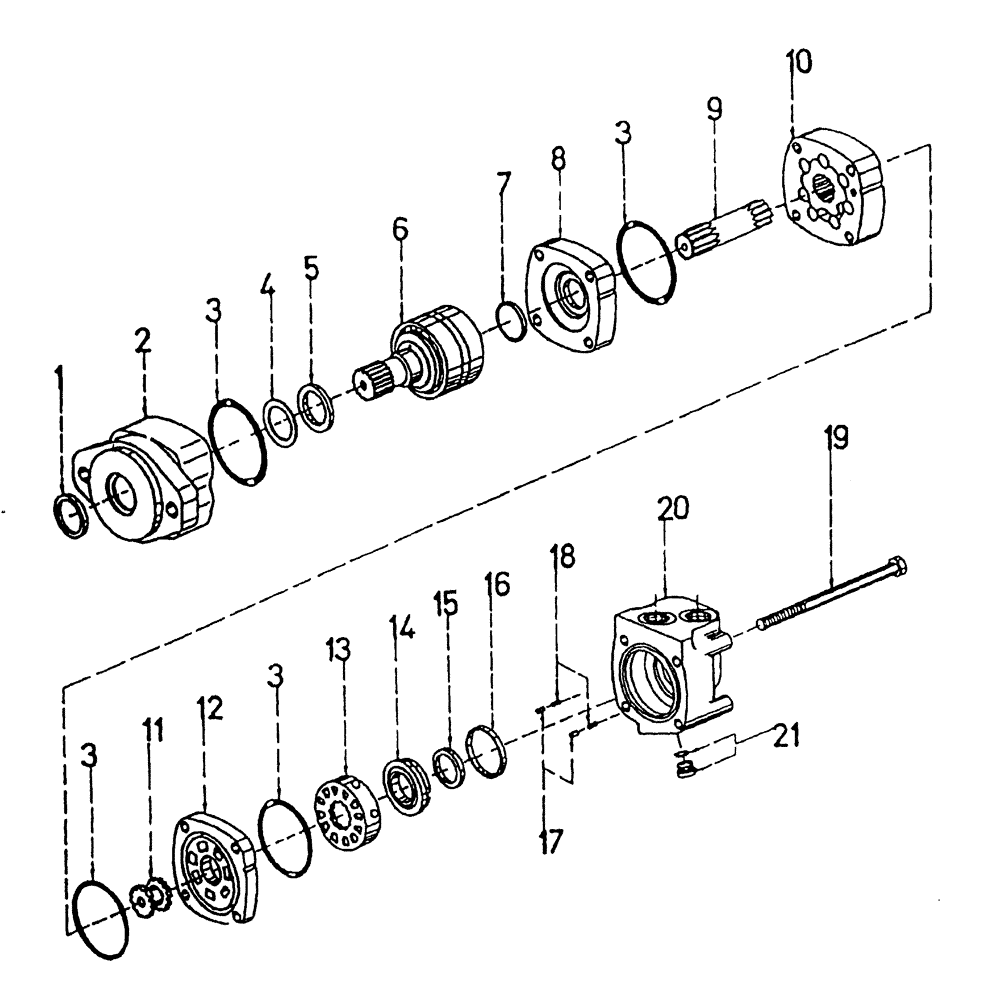 Схема запчастей Case IH 7700 - (B03[05]) - HYDRAULIC MOTOR 2000 CHAR-LYNN: 4.9 CU. IN. Hydraulic Components & Circuits