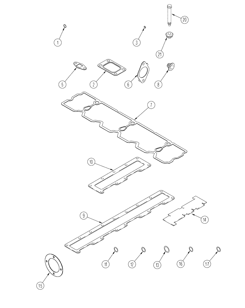 Схема запчастей Case IH STX275 - (02-27) - VALVE GRIND GASKET KIT (02) - ENGINE