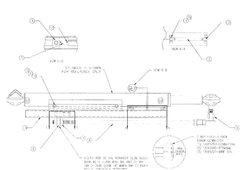 Схема запчастей Case IH SPX3200 - (07-005) - SWITCH MOUNTING ASSEMBLY (78) - SPRAYING