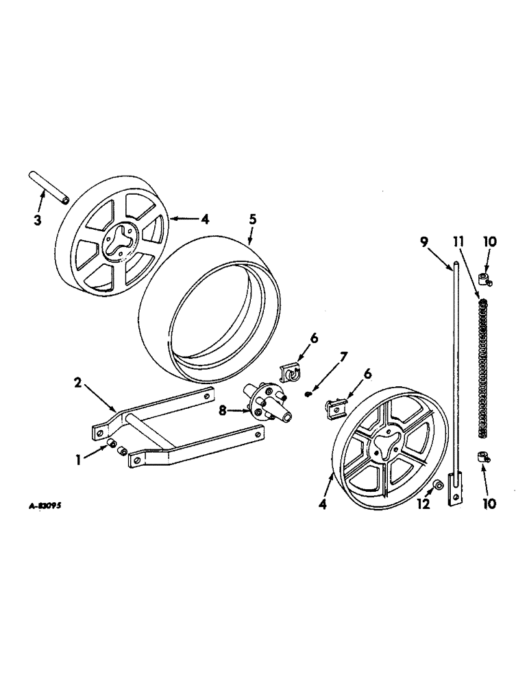 Схема запчастей Case IH 600 - (S-09) - PACKER WHEEL UNIT, ONE PER ROW 