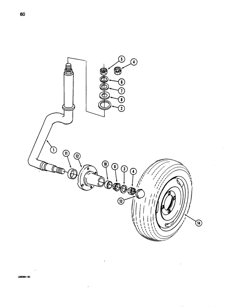 Схема запчастей Case IH 5100 - (060) - TWO DRILL HITCH, CASTER WHEEL 