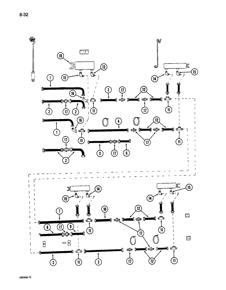 Схема запчастей Case IH 6200 - (8-32) - HYDRAULIC SYSTEM ENDWISE TRANSPORT (08) - HYDRAULICS