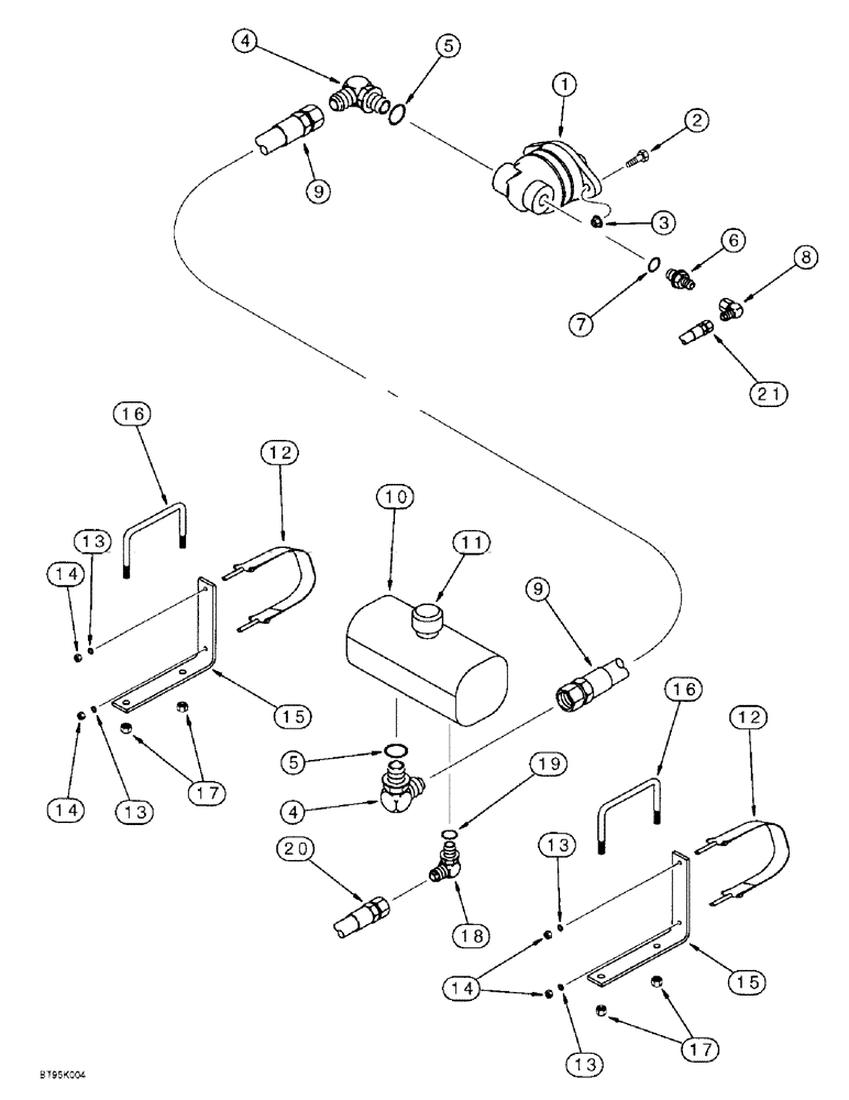 Схема запчастей Case IH 955 - (8-06) - BLOWER PUMP HYDRAULIC SYSTEM, PUMP, RESERVOIR & LINES, 1000 RPM PTO (08) - HYDRAULICS