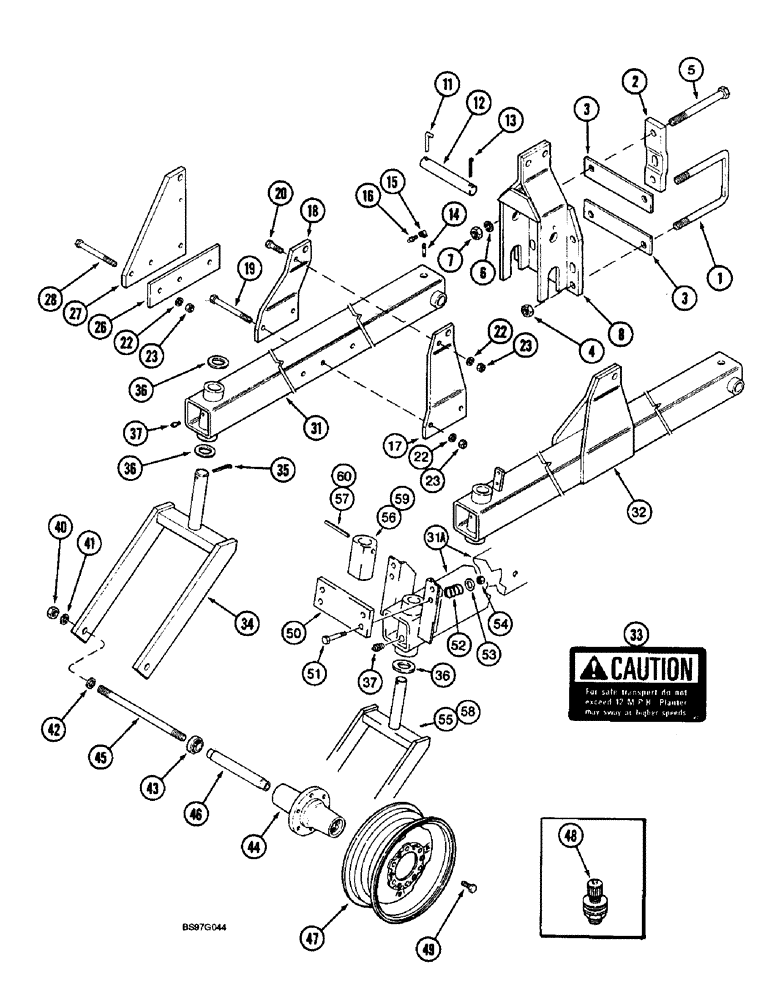 Схема запчастей Case IH 900 - (9-060) - ASSIST WHEELS (09) - CHASSIS/ATTACHMENTS