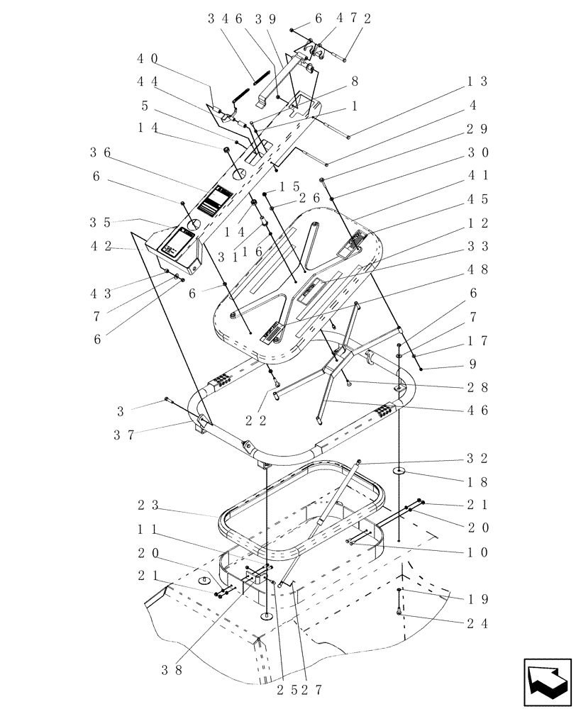 Схема запчастей Case IH 2230 - (88.100.03) - THIRD TANK OPTION - TANK LID (88) - ACCESSORIES