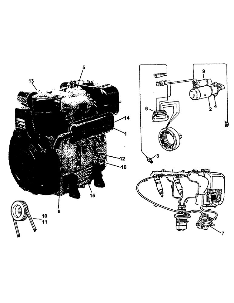 Схема запчастей Case IH 2400 - (E44) - LOMBARDINI ENGINE SERVICE PARTS 