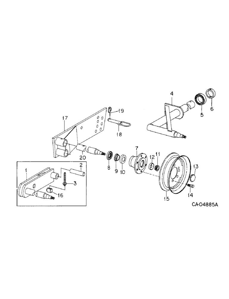 Схема запчастей Case IH 356 - (AU-07) - WHEEL, AXLE & HUB UNIT 