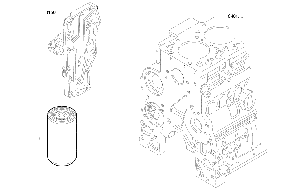 Схема запчастей Case IH F4GE0684C D600 - (3020.091) - OIL FILTERS 