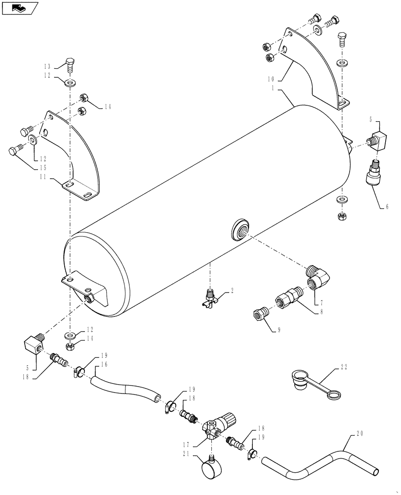 Схема запчастей Case IH 4420 - (11-017) - TURBO FOAMER TANK GROUP Options