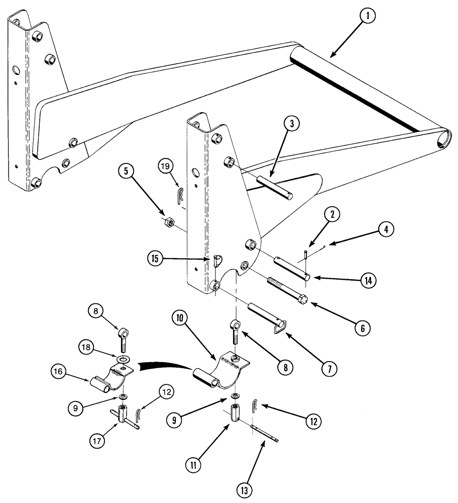 Схема запчастей Case IH 520 - (9-04) - SUBFRAME (09) - CHASSIS/ATTACHMENTS