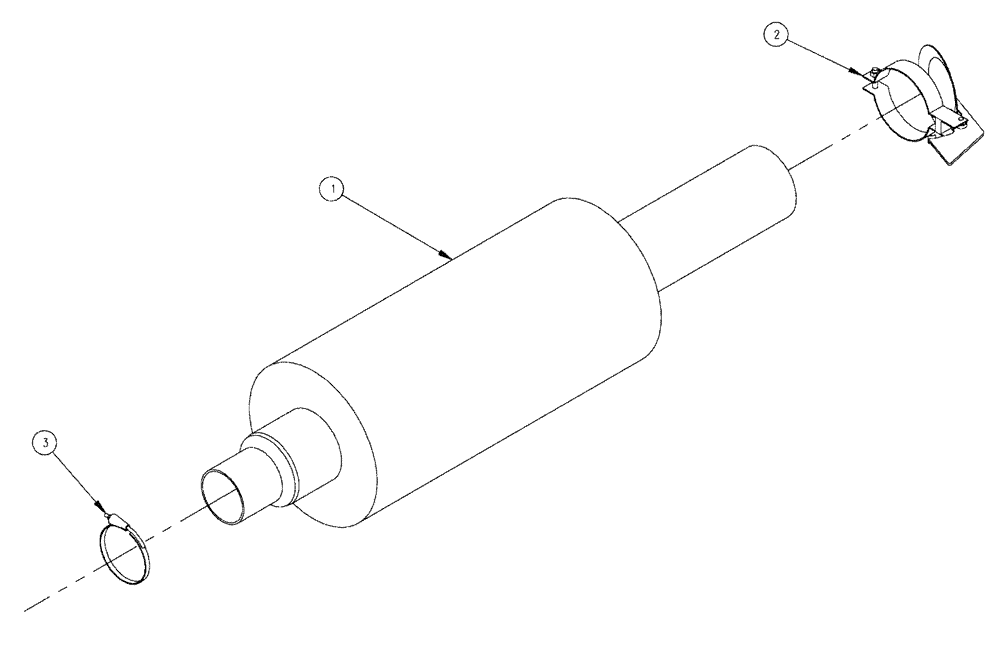 Схема запчастей Case IH SPX3200 - (03-035) - MUFFLER ASSEMBLY (01) - ENGINE