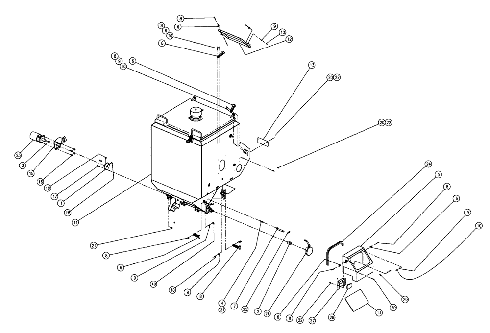 Схема запчастей Case IH 438 - (02-002) - PARTS GROUP, DOUBLE BIN, RH, 37 CU FT Bin Group