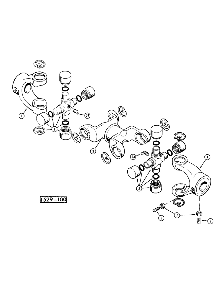 Схема запчастей Case IH 1529 - (033C) - UNIVERSAL JOINT 
