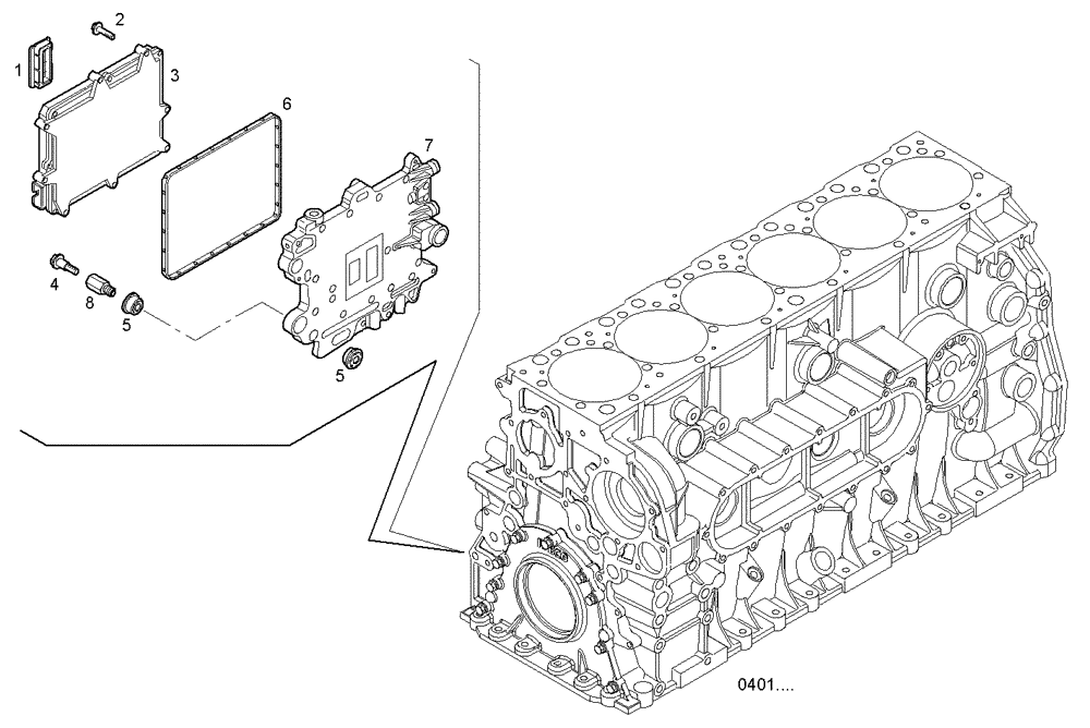 Схема запчастей Case IH F2CE9684E E015 - (1701.010) - ELECTRONIC CONTROL UNIT 