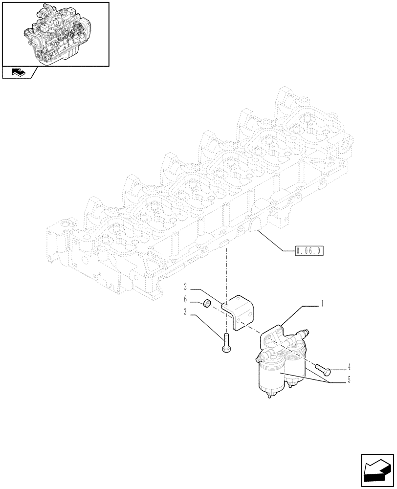 Схема запчастей Case IH F4GE9684R J602 - (0.20.0) - FUEL FILTER (2853319) 