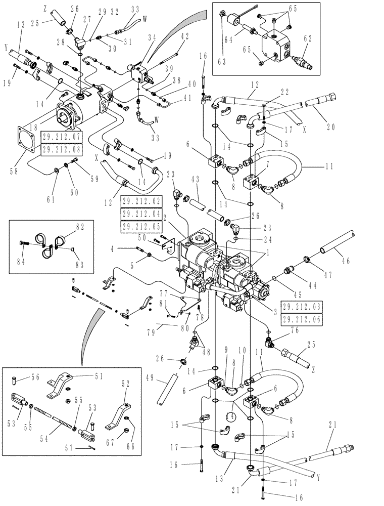 Схема запчастей Case IH 625 - (29.218.01) - HYDROSTATICS PUMP AND MOTOR (29) - HYDROSTATIC DRIVE