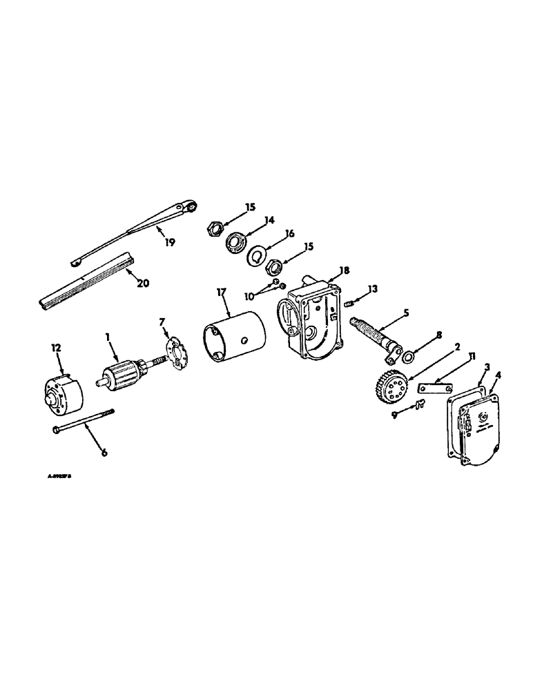 Схема запчастей Case IH 856 - (N-19) - PARTS ACCESSORIES AND ATTACHMENTS, WINDSHIELD WIPER MOTOR Accessories & Attachments