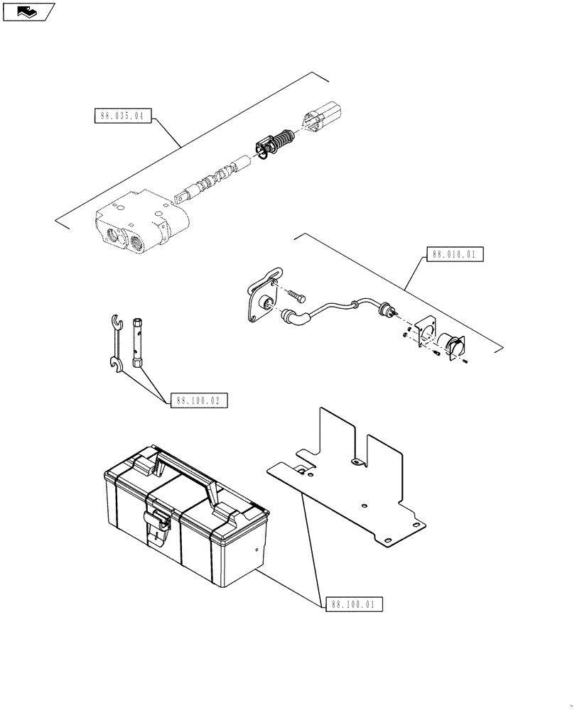Схема запчастей Case IH PUMA 145 - (88.000.00) - PICTORIAL INDEX - ACCESSORIES (88) - ACCESSORIES