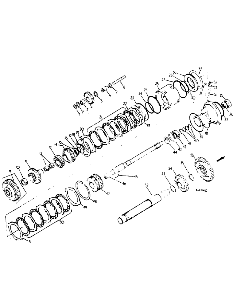 Схема запчастей Case IH 684 - (07-32) - DRIVE TRAIN, FORWARD AND REVERSE, 684 TRACTOR (04) - Drive Train