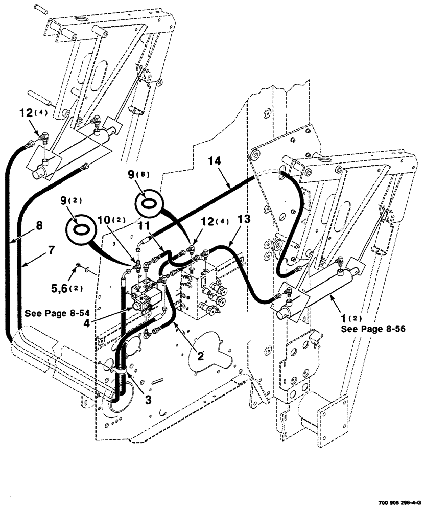 Схема запчастей Case IH RS561 - (09-032) - BALE KICKER KIT - HYDRAULIC ASSEMBLY Decals & Attachments